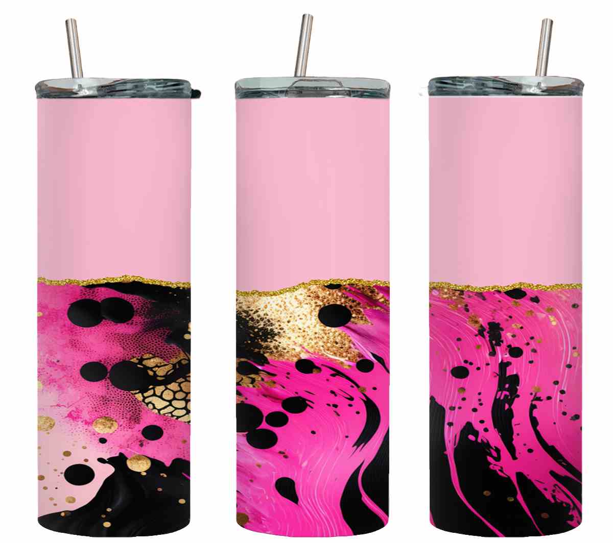 Pink Black Abstract-10594